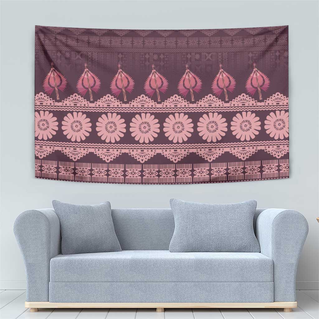 Bula Fiji Iri ni Meke Tapestry Piqi Fijian Masi - Polynesian Pride