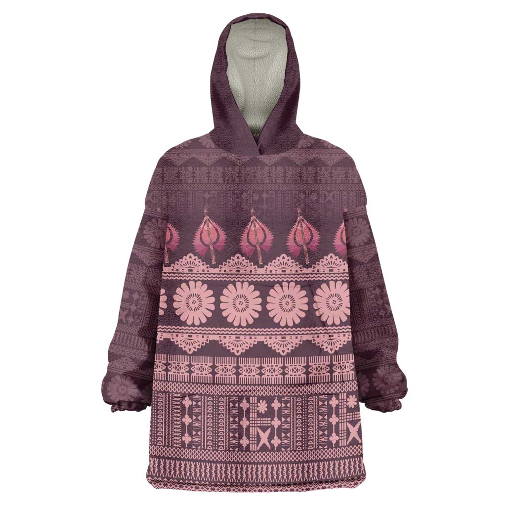 Bula Fiji Iri ni Meke Wearable Blanket Hoodie Piqi Fijian Masi - Polynesian Pride
