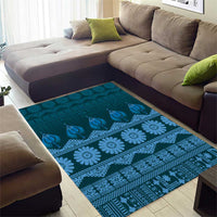 Bula Fiji Iri ni Meke Area Rug Karakarawa Fijian Masi LT14 - Polynesian Pride