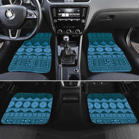Bula Fiji Iri ni Meke Car Mats Karakarawa Fijian Masi LT14 Set 4pcs Blue - Polynesian Pride