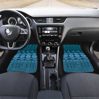 Bula Fiji Iri ni Meke Car Mats Karakarawa Fijian Masi LT14 Set 2pcs - Front Blue - Polynesian Pride