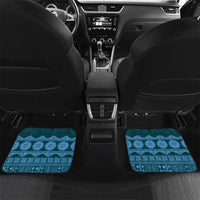 Bula Fiji Iri ni Meke Car Mats Karakarawa Fijian Masi LT14 Set 2pcs - Back Blue - Polynesian Pride