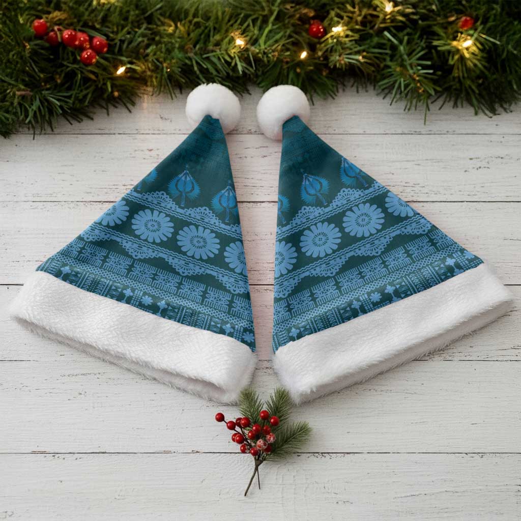 Bula Fiji Iri ni Meke Christmas Santa Hat Karakarawa Fijian Masi - Polynesian Pride