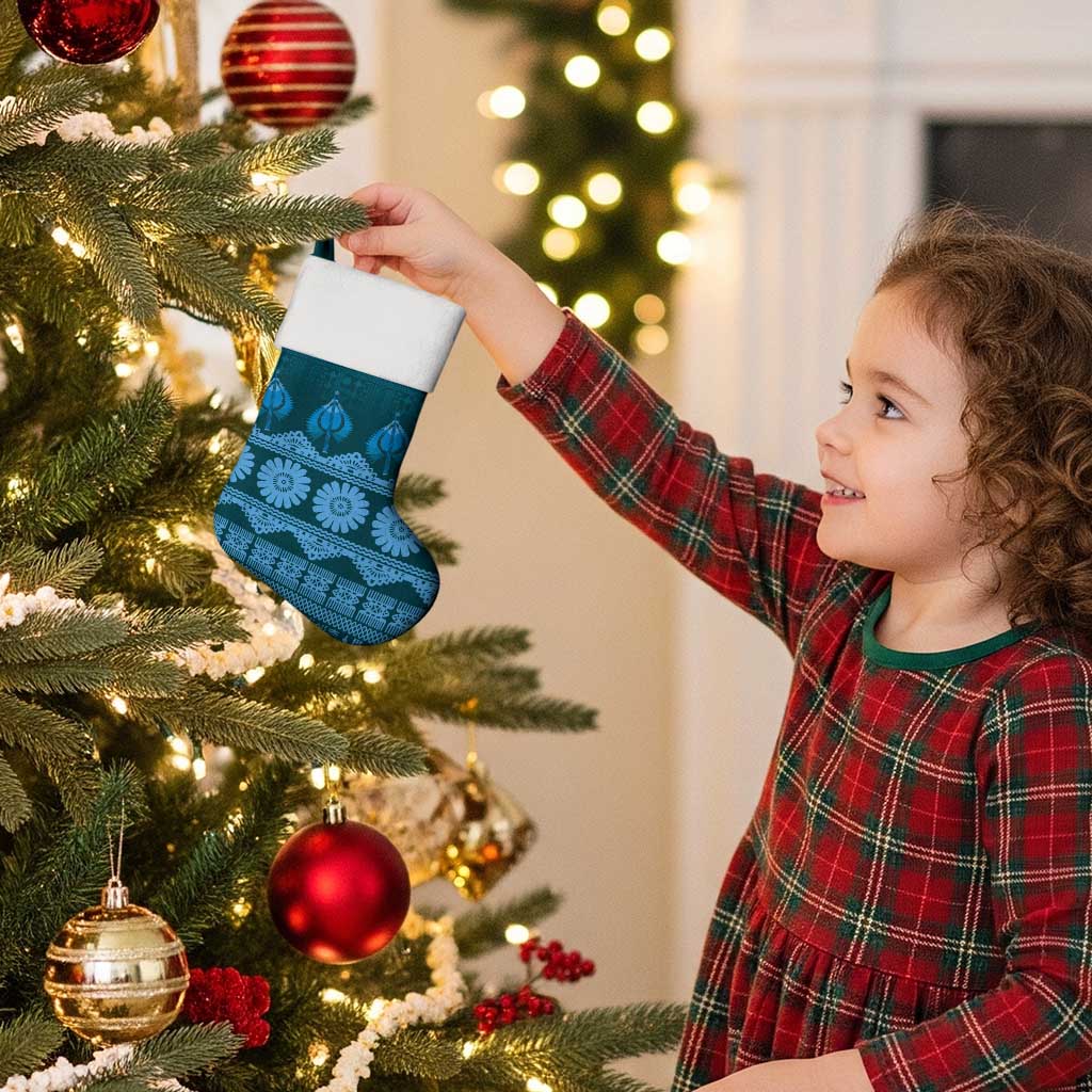 Bula Fiji Iri ni Meke Christmas Stocking Karakarawa Fijian Masi LT14 - Polynesian Pride