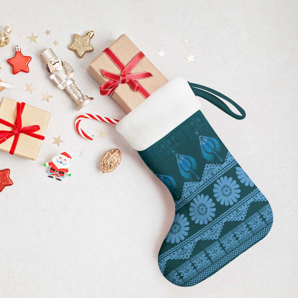 Bula Fiji Iri ni Meke Christmas Stocking Karakarawa Fijian Masi LT14 - Polynesian Pride
