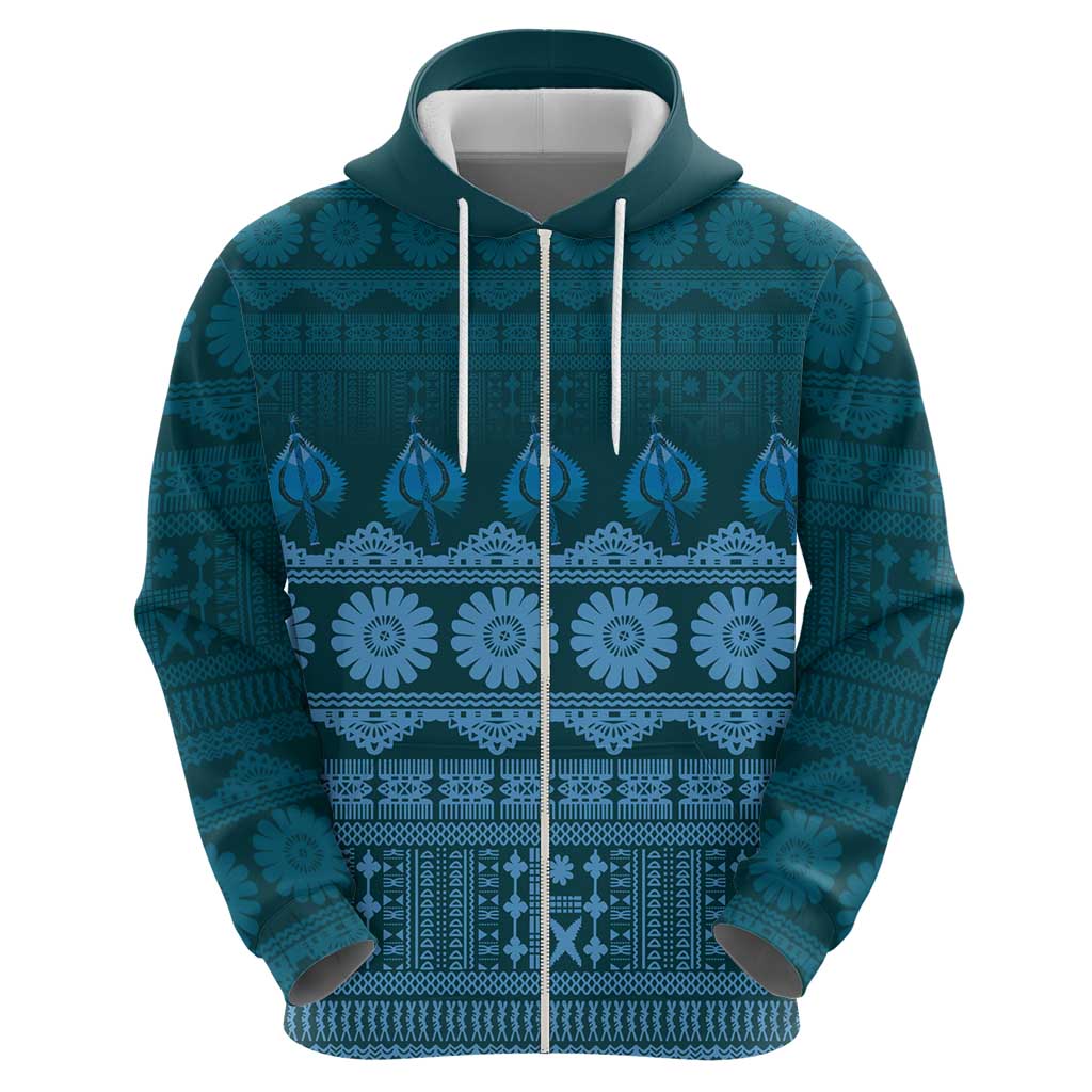 Bula Fiji Iri ni Meke Hoodie Karakarawa Fijian Masi LT14 - Polynesian Pride
