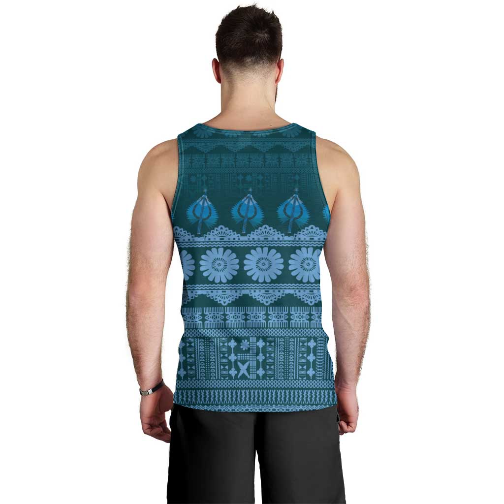 Bula Fiji Iri ni Meke Men Tank Top Karakarawa Fijian Masi - Polynesian Pride