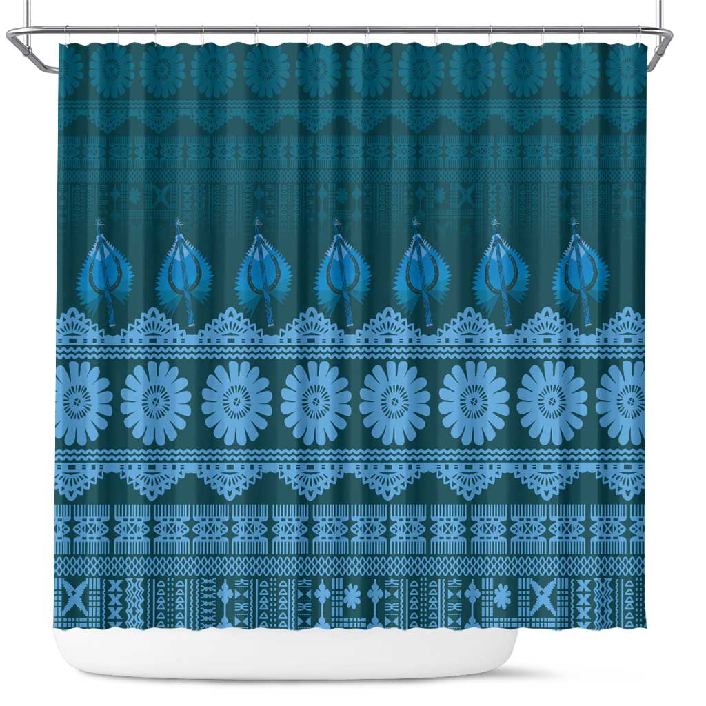 Bula Fiji Iri ni Meke Shower Curtain Karakarawa Fijian Masi - Polynesian Pride