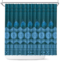 Bula Fiji Iri ni Meke Shower Curtain Karakarawa Fijian Masi - Polynesian Pride