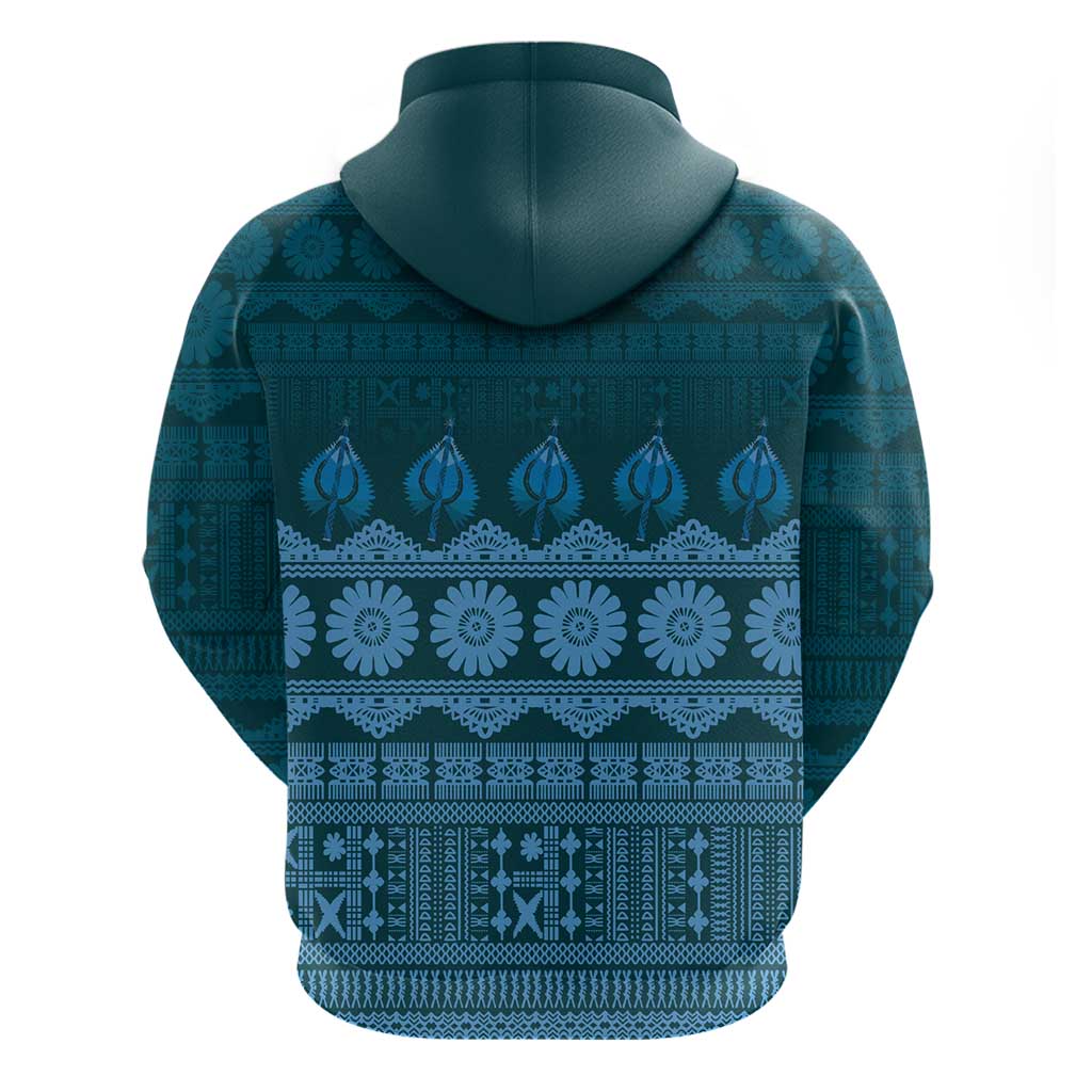 Bula Fiji Iri ni Meke Zip Hoodie Karakarawa Fijian Masi LT14 - Polynesian Pride