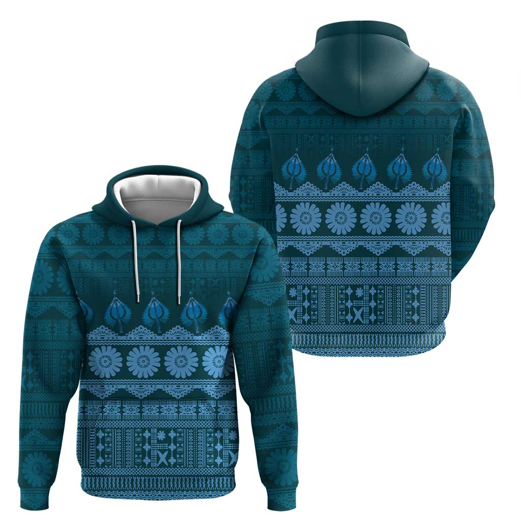 Bula Fiji Iri ni Meke Zip Hoodie Karakarawa Fijian Masi LT14 - Polynesian Pride