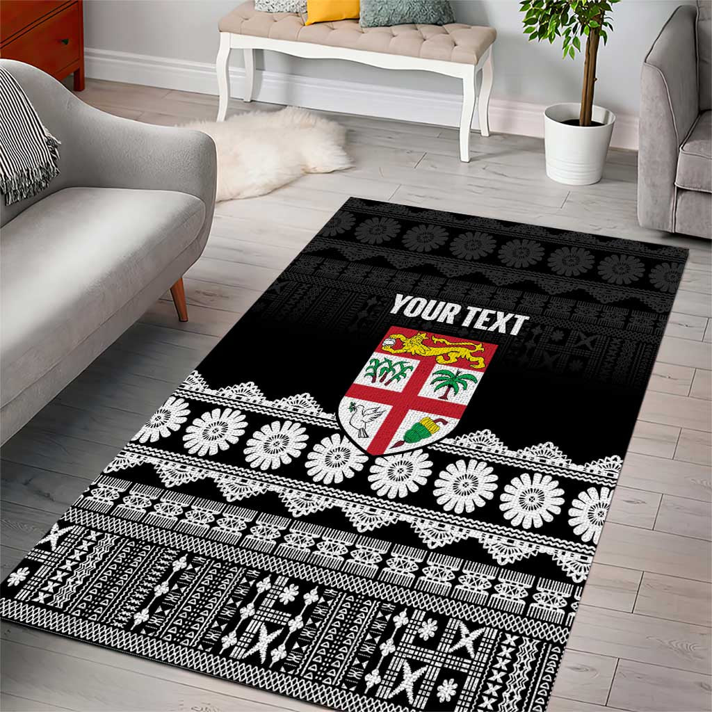Fiji Tapa Rugby Custom Area Rug Go Fijiana LT14 - Polynesian Pride