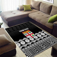 Fiji Tapa Rugby Custom Area Rug Go Fijiana LT14 - Polynesian Pride