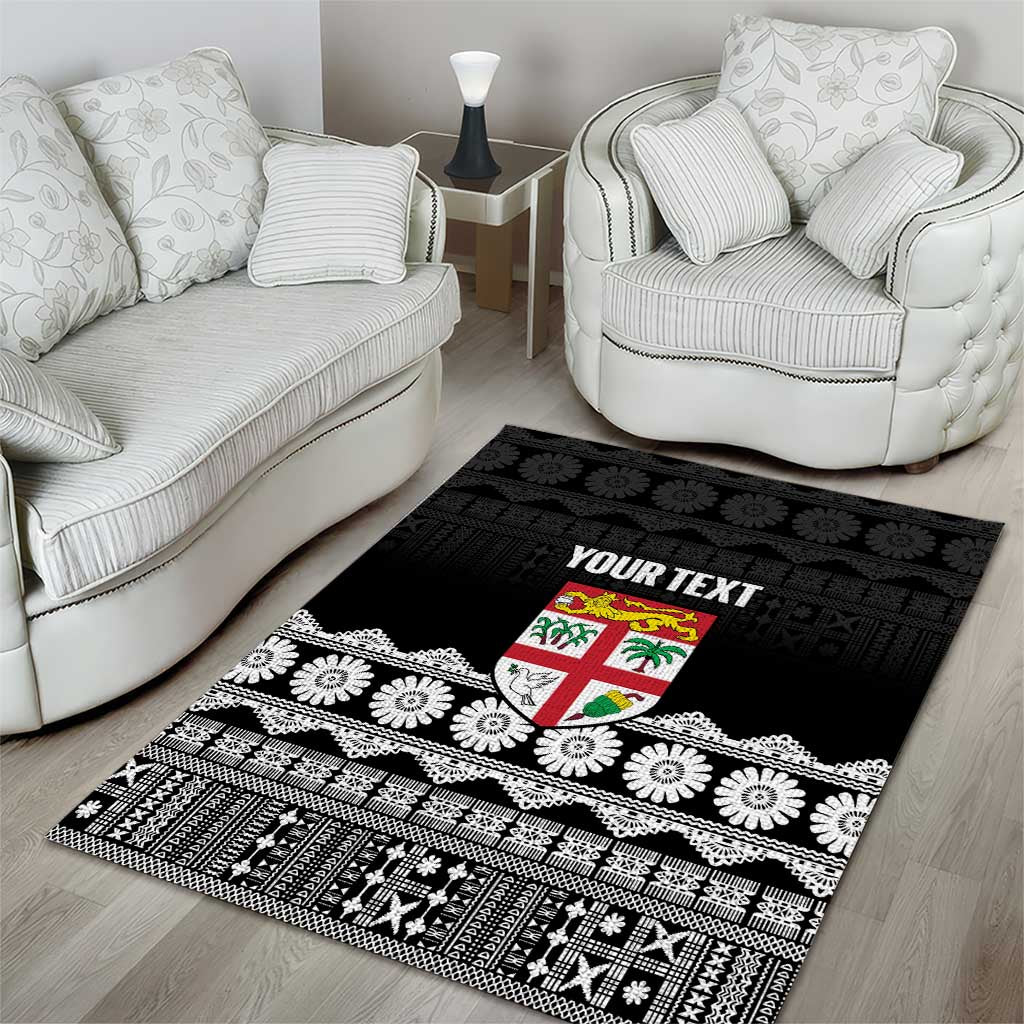 Fiji Tapa Rugby Custom Area Rug Go Fijiana LT14 - Polynesian Pride