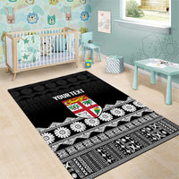 Fiji Tapa Rugby Custom Area Rug Go Fijiana LT14 - Polynesian Pride