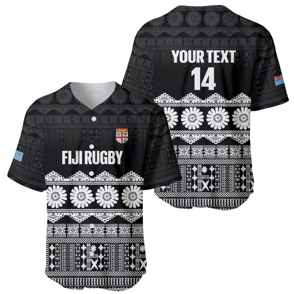 Fiji Tapa Rugby Custom Baseball Jersey Go Fijiana - Polynesian Pride