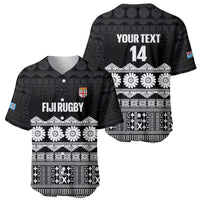 Fiji Tapa Rugby Custom Baseball Jersey Go Fijiana - Polynesian Pride