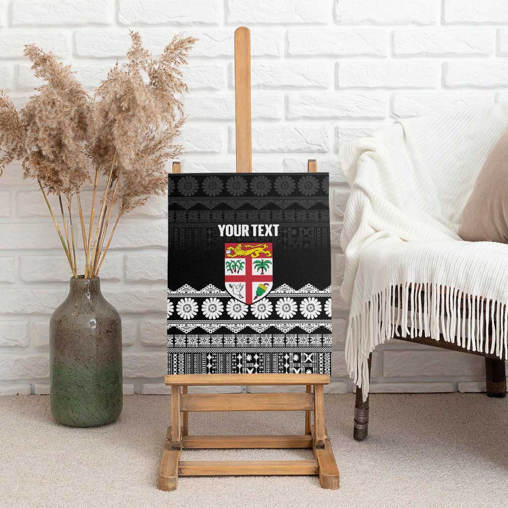 Fiji Tapa Rugby Custom Canvas Wall Art Go Fijiana - Polynesian Pride