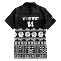 Fiji Tapa Rugby Custom Family Matching Long Sleeve Bodycon Dress and Hawaiian Shirt Go Fijiana - Polynesian Pride