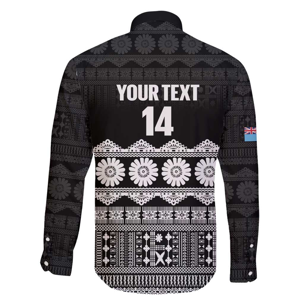 Fiji Tapa Rugby Custom Family Matching Long Sleeve Bodycon Dress and Hawaiian Shirt Go Fijiana - Polynesian Pride