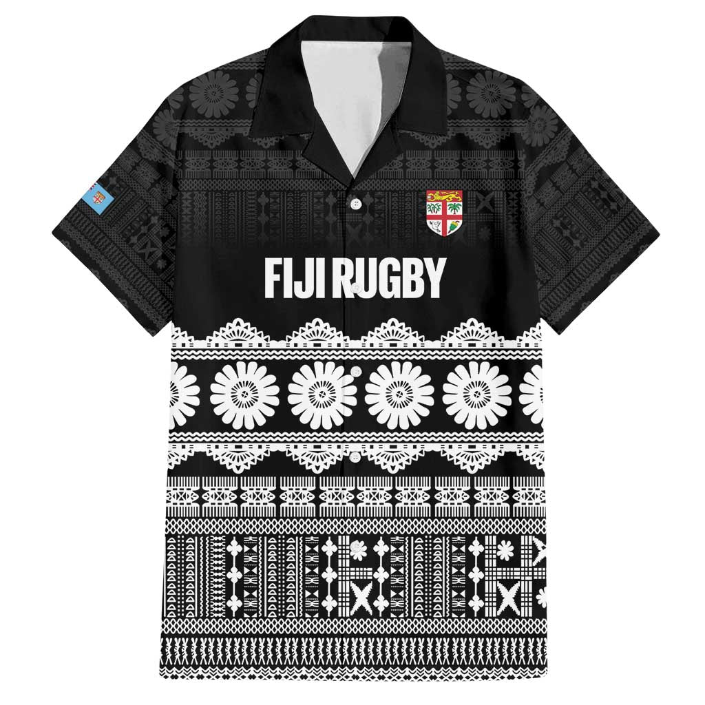 Fiji Tapa Rugby Custom Family Matching Puletasi and Hawaiian Shirt Go Fijiana - Polynesian Pride