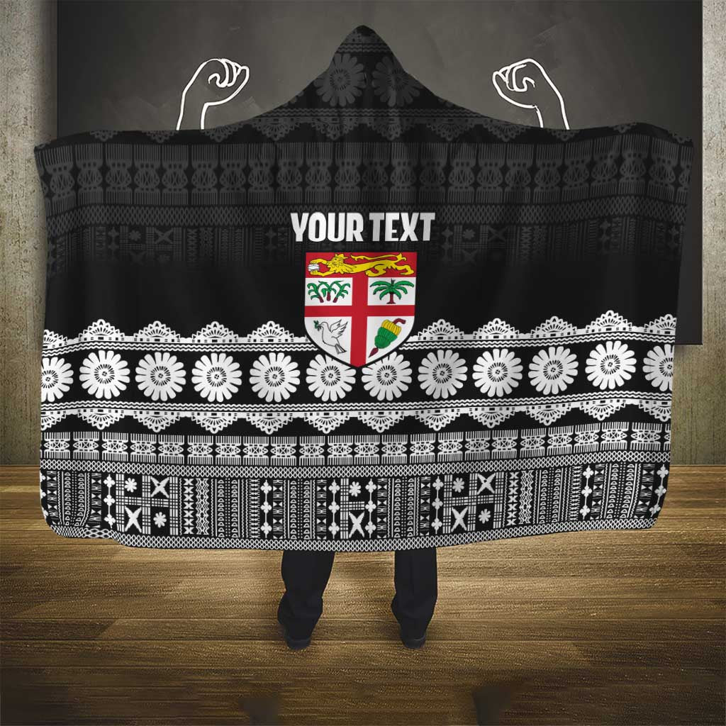 Fiji Tapa Rugby Custom Hooded Blanket Go Fijiana - Polynesian Pride