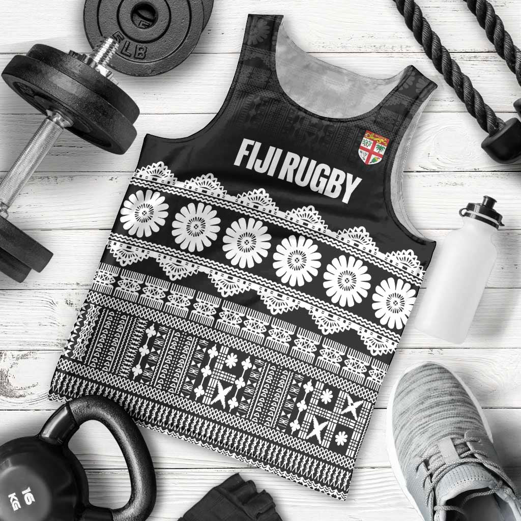 Fiji Tapa Rugby Custom Men Tank Top Go Fijiana - Polynesian Pride