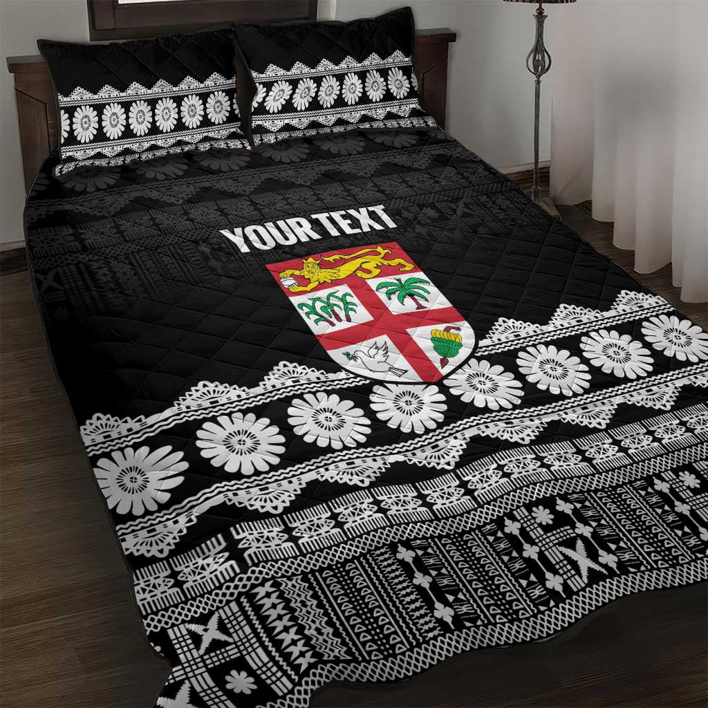 Fiji Tapa Rugby Custom Quilt Bed Set Go Fijiana - Polynesian Pride