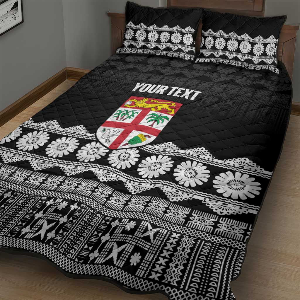 Fiji Tapa Rugby Custom Quilt Bed Set Go Fijiana - Polynesian Pride