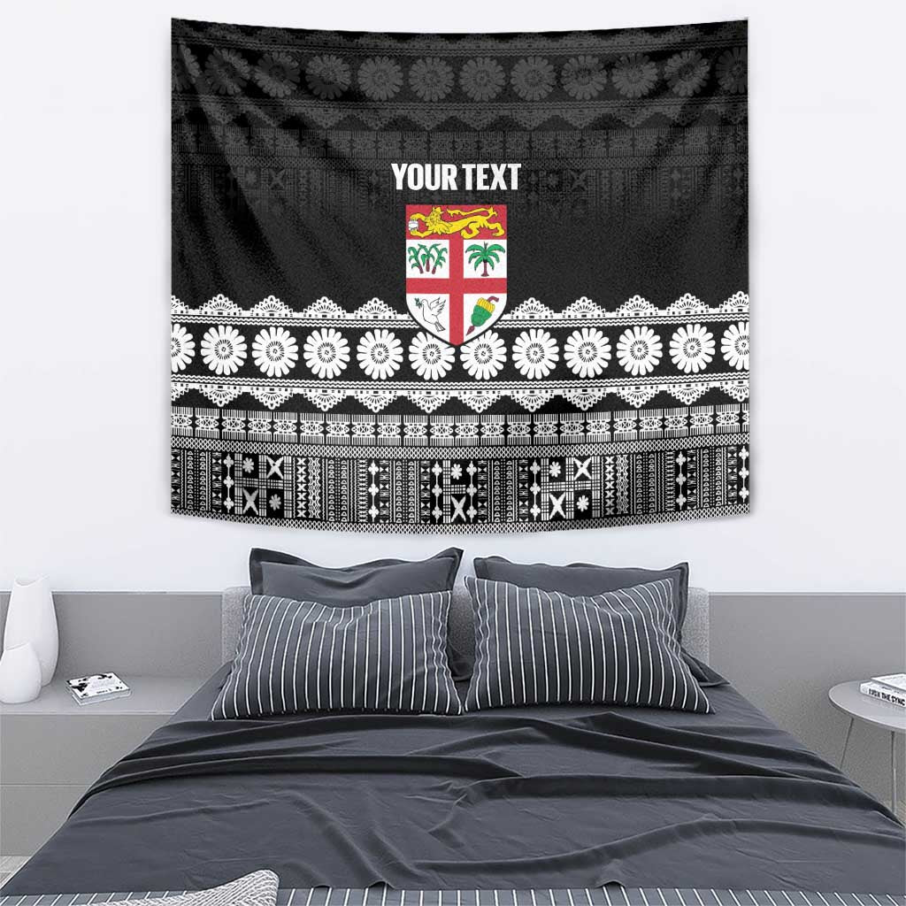 Fiji Tapa Rugby Custom Tapestry Go Fijiana - Polynesian Pride
