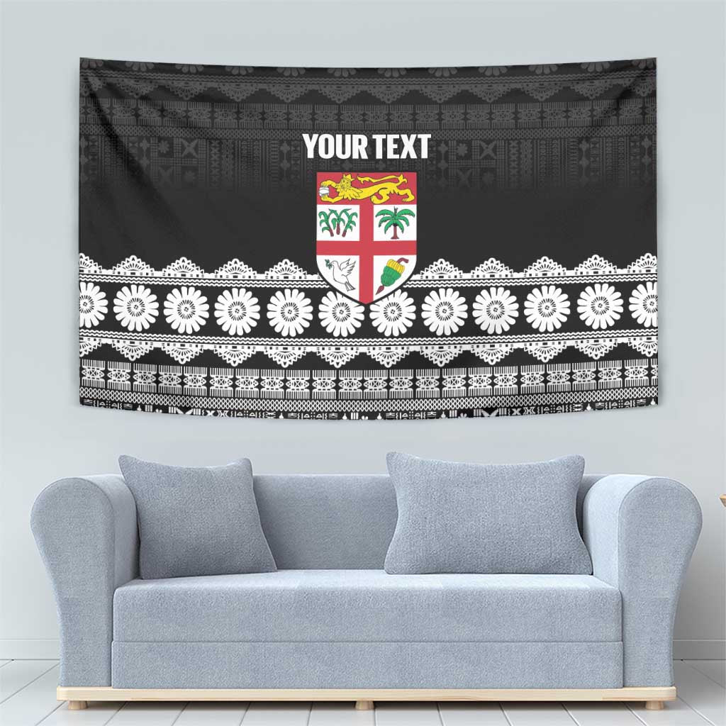 Fiji Tapa Rugby Custom Tapestry Go Fijiana - Polynesian Pride