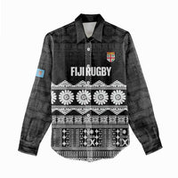 Fiji Tapa Rugby Custom Women Casual Shirt Go Fijiana - Polynesian Pride