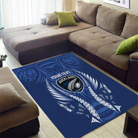 Auckland 2026 Rugby Custom Area Rug NZ Maori Silver Fern