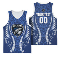 Auckland 2026 Rugby Custom Basketball Jersey NZ Maori Silver Fern