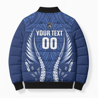 Auckland 2026 Rugby Custom Bomber Puffer Jacket NZ Maori Silver Fern