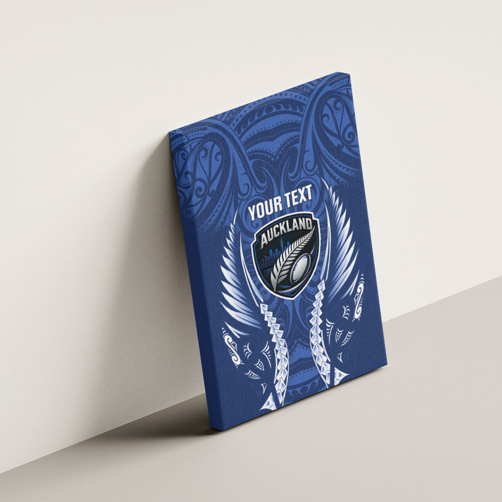 Auckland 2026 Rugby Custom Canvas Wall Art NZ Maori Silver Fern