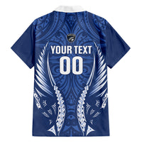 Auckland 2026 Rugby Custom Family Matching Off Shoulder Short Dress and Hawaiian Shirt NZ Maori Silver Fern LT14 - Polynesian Pride