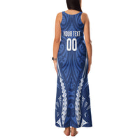 Auckland 2026 Rugby Custom Family Matching Tank Maxi Dress and Hawaiian Shirt NZ Maori Silver Fern LT14 - Polynesian Pride