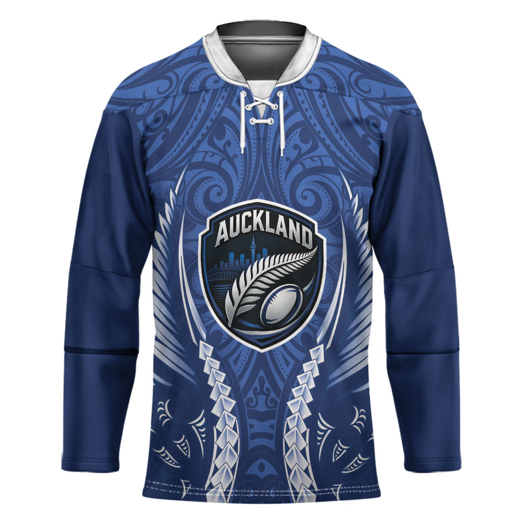 Auckland 2026 Rugby Custom Hockey Jersey NZ Maori Silver Fern