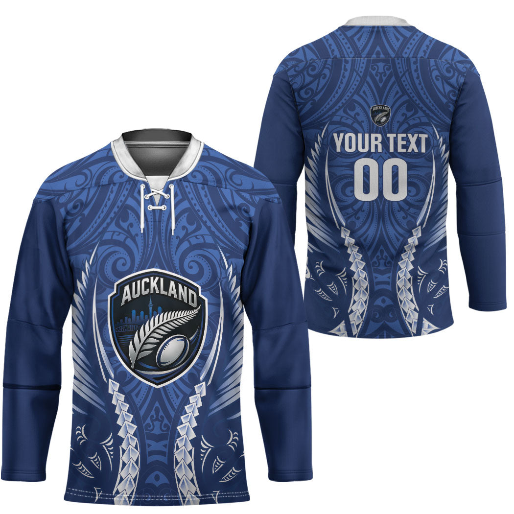 Auckland 2026 Rugby Custom Hockey Jersey NZ Maori Silver Fern