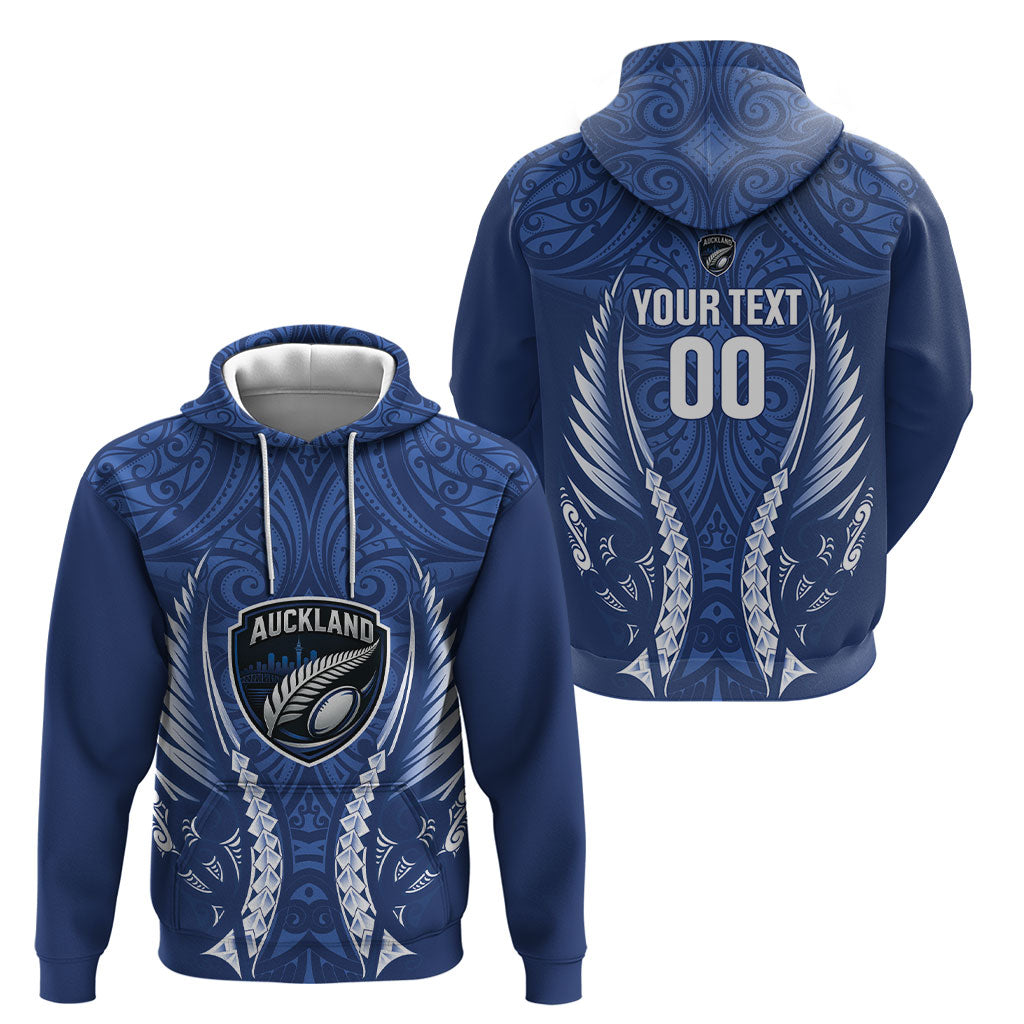 Auckland 2026 Rugby Custom Hoodie NZ Maori Silver Fern LT14 - Polynesian Pride