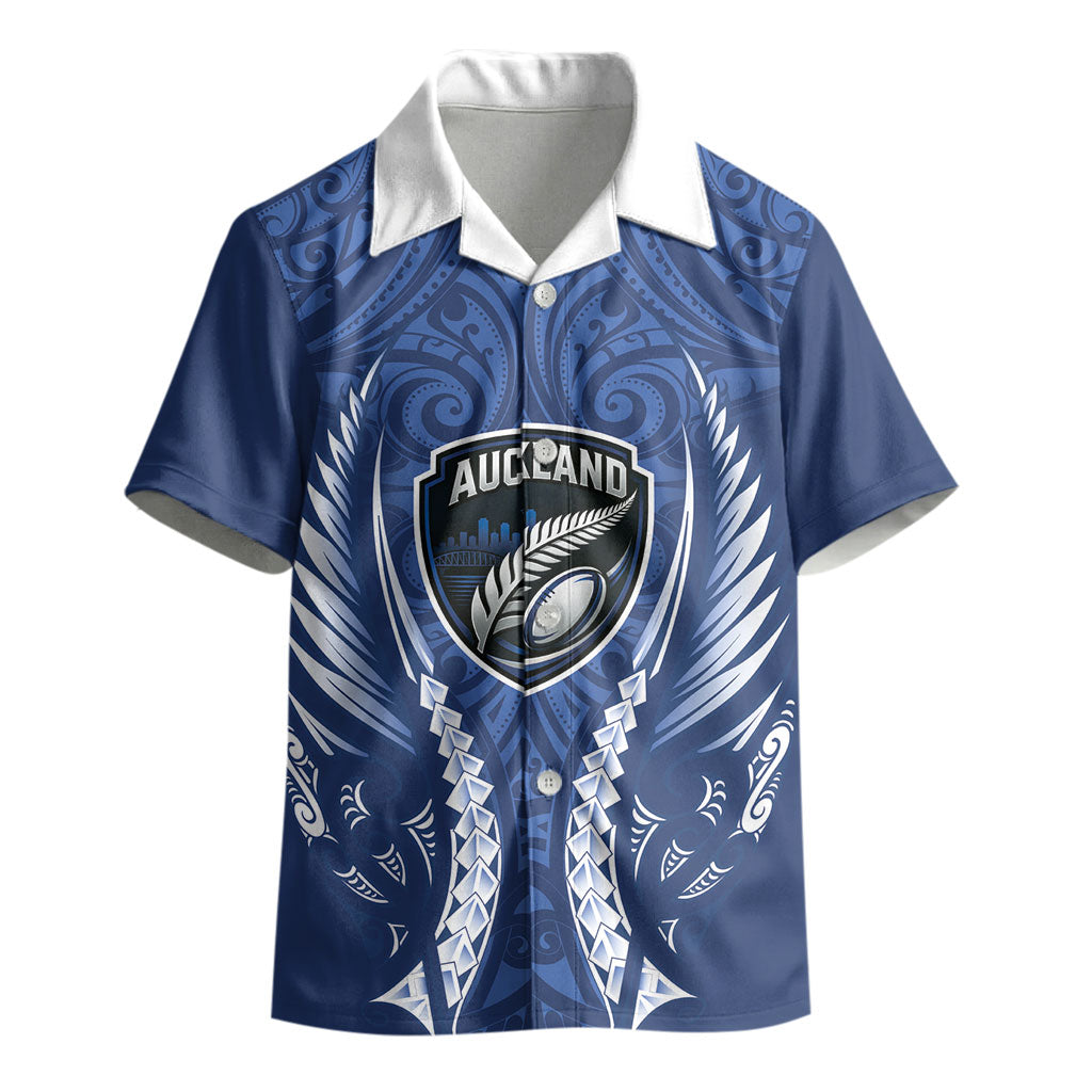 Auckland 2026 Rugby Custom Kid Hawaiian Shirt NZ Maori Silver Fern LT14 - Polynesian Pride