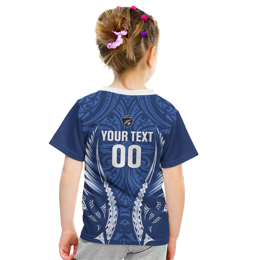 Auckland 2026 Rugby Custom Kid T Shirt NZ Maori Silver Fern