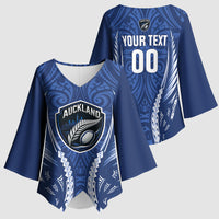 Auckland 2026 Rugby Custom Kimono Sleeve Blouse NZ Maori Silver Fern