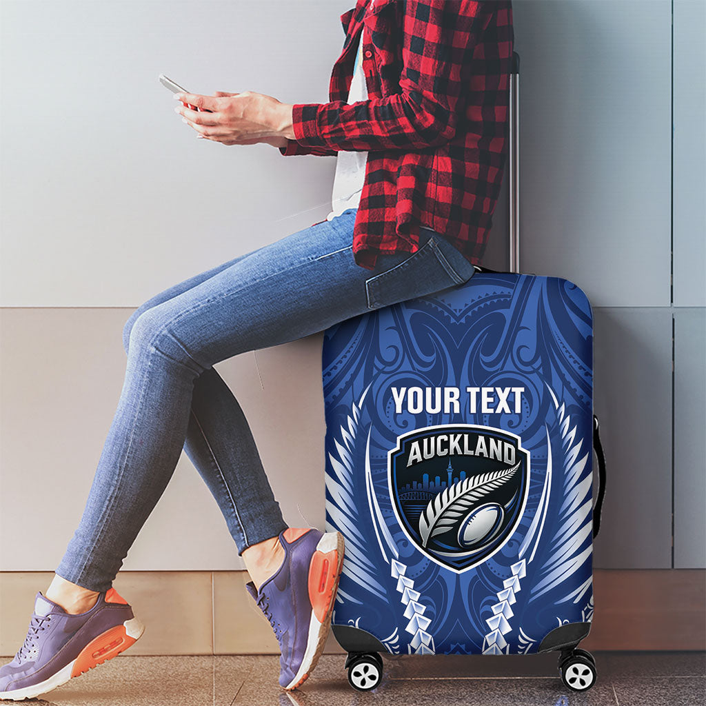 Auckland 2026 Rugby Custom Luggage Cover NZ Maori Silver Fern LT14 - Polynesian Pride