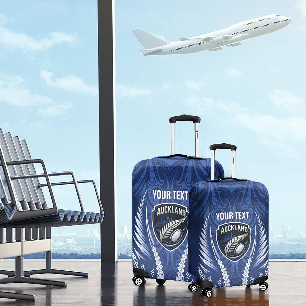 Auckland 2026 Rugby Custom Luggage Cover NZ Maori Silver Fern LT14 - Polynesian Pride