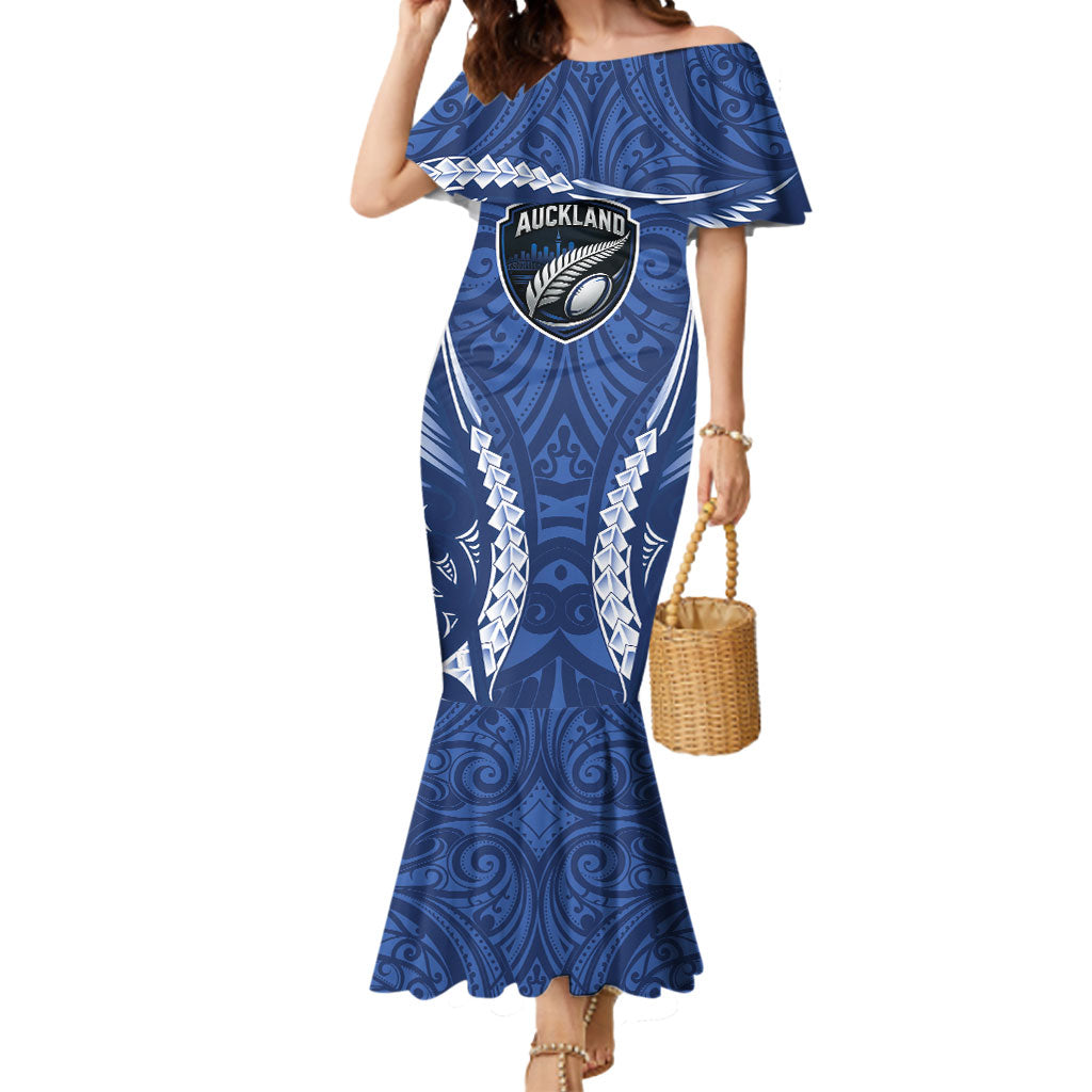 Auckland 2026 Rugby Custom Mermaid Dress NZ Maori Silver Fern