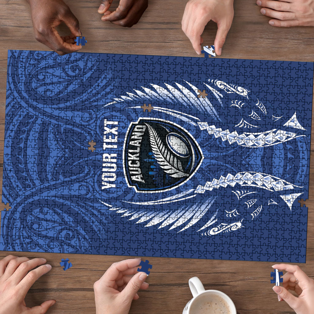Auckland 2026 Rugby Custom Puzzle NZ Maori Silver Fern LT14 - Polynesian Pride