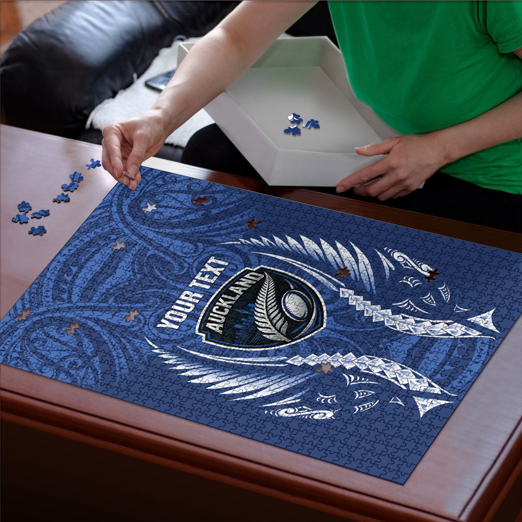 Auckland 2026 Rugby Custom Puzzle NZ Maori Silver Fern LT14 - Polynesian Pride