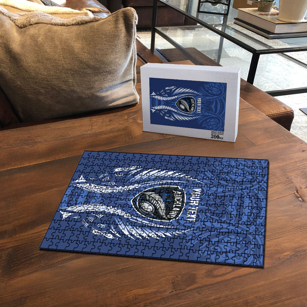 Auckland 2026 Rugby Custom Puzzle NZ Maori Silver Fern LT14 - Polynesian Pride